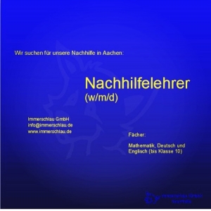 Nachhilfe Aachen Nachhilfelehrer (m/w/d) gesucht